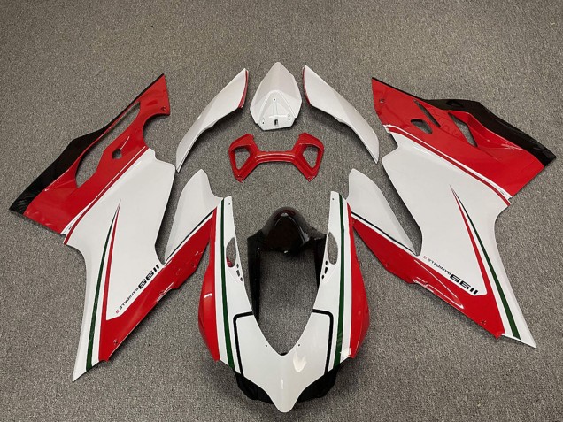 White Red Black Green 2011-2014 Ducati 1199 Motorcycle Fairings