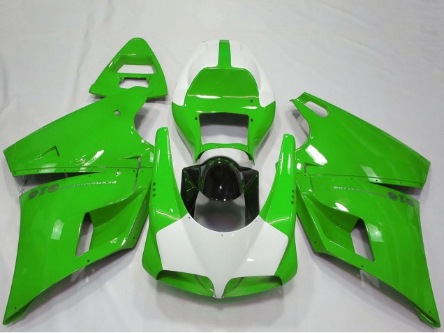 Green White Glossy Black Performance 1993-2005 Ducati 916 Motorcycle Fairings