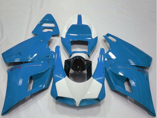 Light Blue Glossy Black 1993-2005 Ducati 916 Motorcycle Fairings