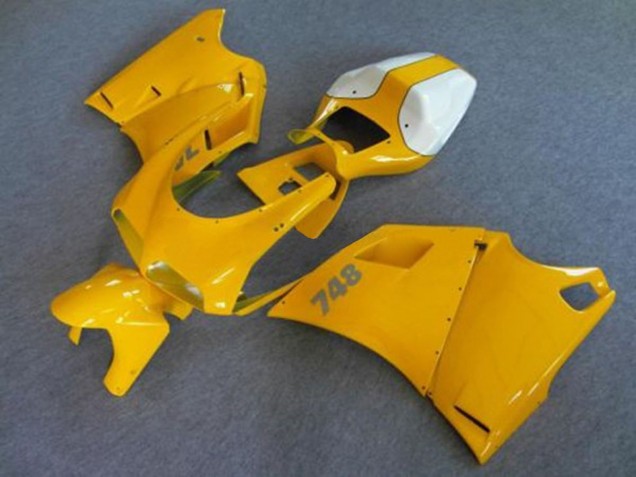 White Yellow 1993-2005 Ducati 748 Motorcycle Fairings