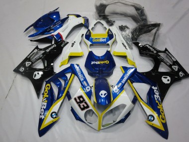 White Yellow Blue Glossy Black GoldBet 93 2009-2014 BMW S1000RR Motorcycle Fairings