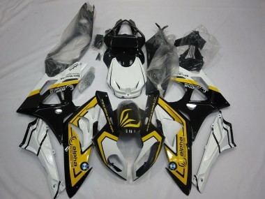 White Yellow Glossy Black 2009-2014 BMW S1000RR Motorcycle Fairings