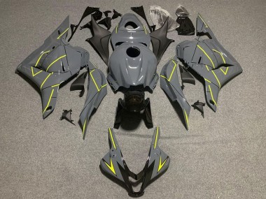 Dark Nardo Grey Yellow 2009-2012 Honda CBR600RR Motorcycle Fairings