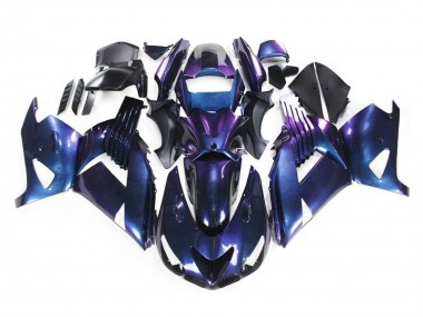 Chameleon Blue Purple 2006-2011 Kawasaki ZX14R ZZR1400 Motorcycle Fairings
