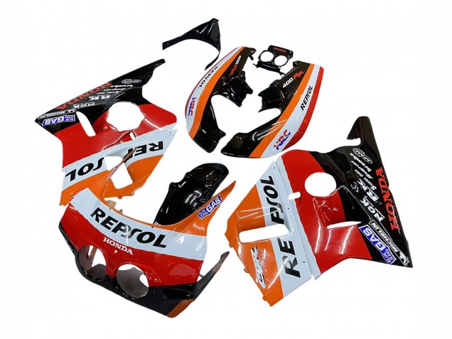 Orange White Red Glossy Black Repsol HRC 1987-1989 Honda CBR400RR NC23 Motorcycle Fairings