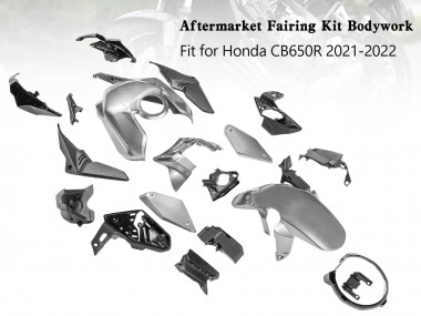 Silver 2019-2022 Honda CB650R Motorcycle Fairings