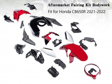 Black Red Silver 2019-2022 Honda CB650R Motorcycle Fairings