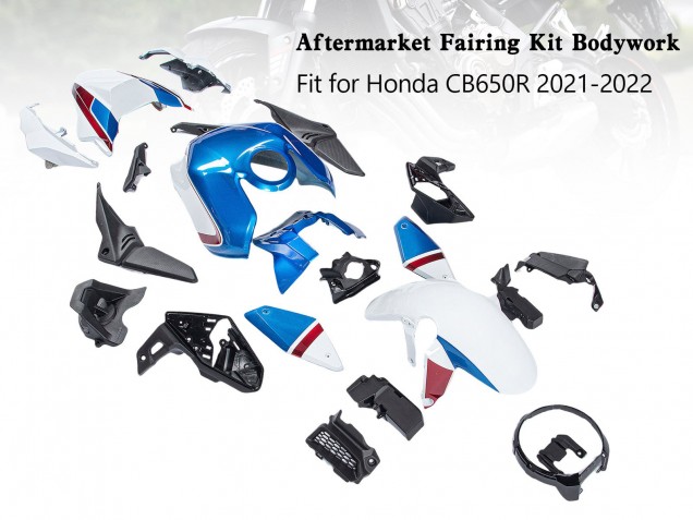 Blue Red Black 2019-2022 Honda CB650R Motorcycle Fairings