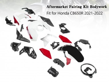 Black Red White 2019-2022 Honda CB650R Motorcycle Fairings