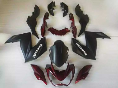 Matte Black Maroon Red 2015-2016 Kawasaki Z250/Z300 Motorcycle Fairings