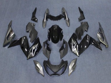 Glossy Black Silver 2015-2016 Kawasaki Z250/Z300 Motorcycle Fairings