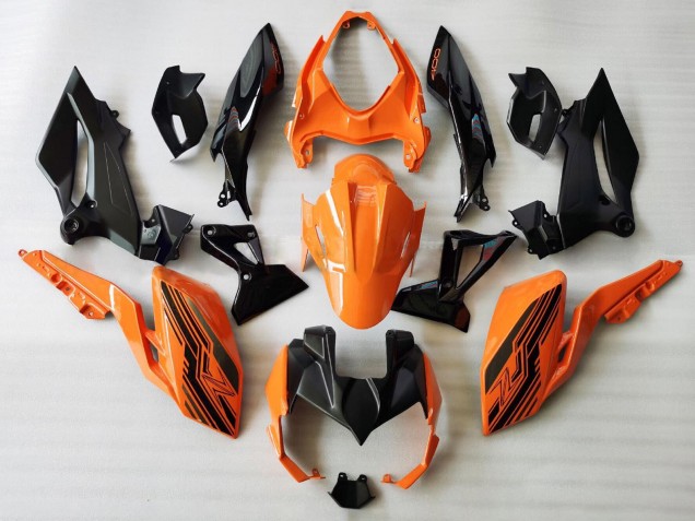 Orange Glossy Black 2018-2024 Kawasaki Z400 Motorcycle Fairings