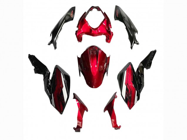 Candy Red Glossy Black 2018-2024 Kawasaki Z400 Motorcycle Fairings
