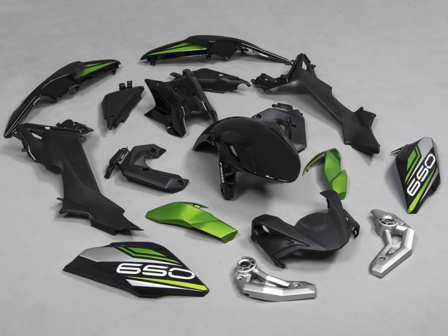 Black Green Silver 2017-2019 Kawasaki Ninja Z650 Motorcycle Fairings