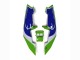 Green White Blue 1989-1990 Kawasaki ZXR250 Motorcycle Fairings