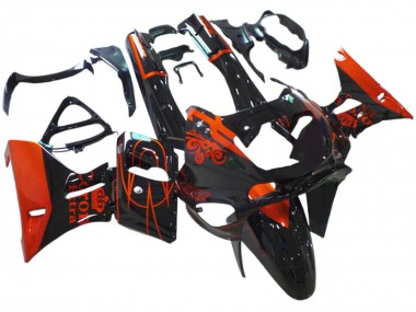 Glossy Black Red Corona Extra 1993-2007 Kawasaki ZZR400 Motorcycle Fairings