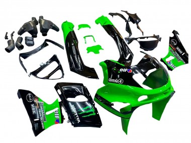 Green Glossy Black Green Monster Elf Touch4 Bridgestone 1993-2007 Kawasaki ZZR400 Motorcycle Fairings