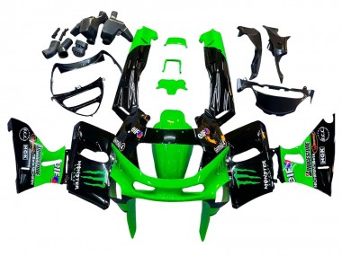 Green Glossy Black Green Monster Elf Touch4 Bridgestone 1993-2007 Kawasaki ZZR400 Motorcycle Fairings