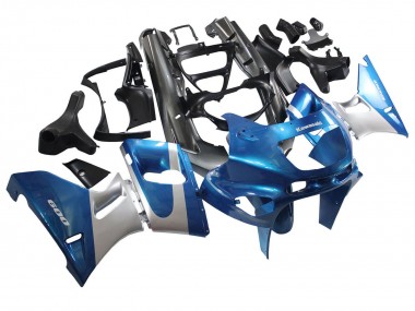 Blue Silver Black 1993-2007 Kawasaki ZZR400 Motorcycle Fairings