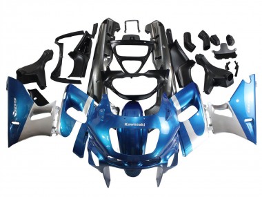 Blue Silver Black 1993-2007 Kawasaki ZZR400 Motorcycle Fairings