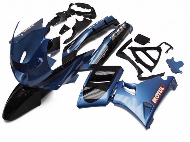 Blue Black Red Motul 1993-2007 Kawasaki ZZR400 Motorcycle Fairings