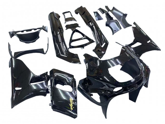 Glossy Black Gold Ninja 1993-2007 Kawasaki ZZR400 Motorcycle Fairings