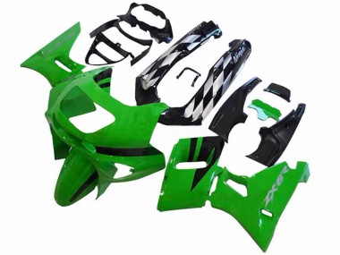 Green Glossy Black 1993-2007 Kawasaki ZZR400 Motorcycle Fairings