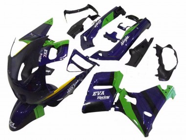Green Dark Blue Purple Trick Star Eva Racing 1993-2007 Kawasaki ZZR400 Motorcycle Fairings