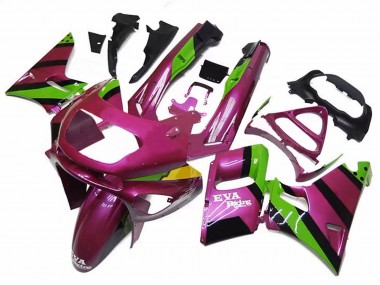 Deep Pink Green EVA Racing 1993-2007 Kawasaki ZZR400 Motorcycle Fairings