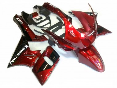 Red Glossy Black 1993-2007 Kawasaki ZZR400 Motorcycle Fairings