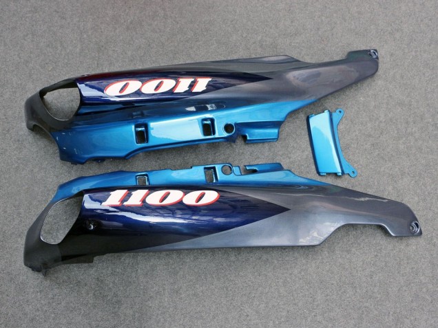 Glossy Blue Grey 1993-2003 Kawasaki ZZR1100 Motorcycle Fairings