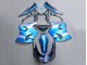 Glossy Blue Grey 1993-2003 Kawasaki ZZR1100 Motorcycle Fairings