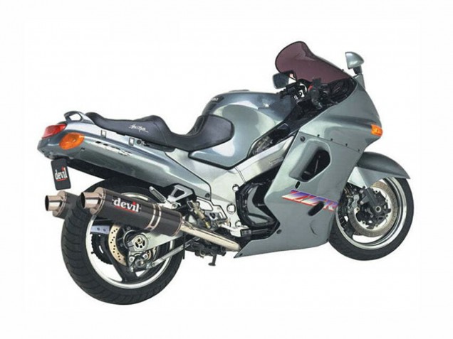 Grey 1993-2003 Kawasaki ZZR1100 Motorcycle Fairings