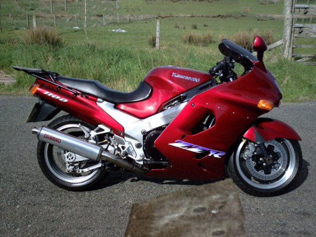 Dark Red 1993-2003 Kawasaki ZZR1100 Motorcycle Fairings