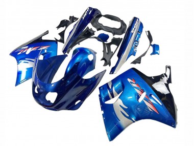 Blue Silver Black 1993-2003 Kawasaki ZZR1100 Motorcycle Fairings