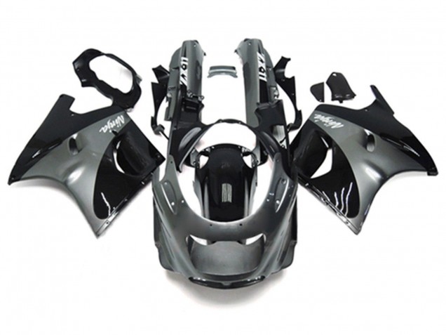 Grey Black Ninja 1993-2003 Kawasaki ZZR1100 Motorcycle Fairings