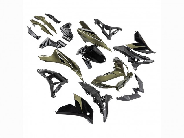 Dark Green Black 2022-2025 Kawasaki Versys 650 Motorcycle Fairings