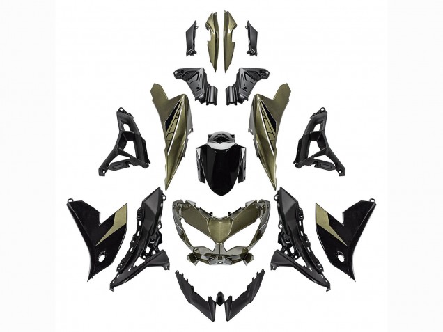 Dark Green Black 2022-2025 Kawasaki Versys 650 Motorcycle Fairings