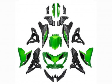 Green Glossy Black 2022-2025 Kawasaki Versys 650 Motorcycle Fairings
