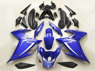Blue White 2009-2015 Yamaha FZ6R Motorcycle Fairing