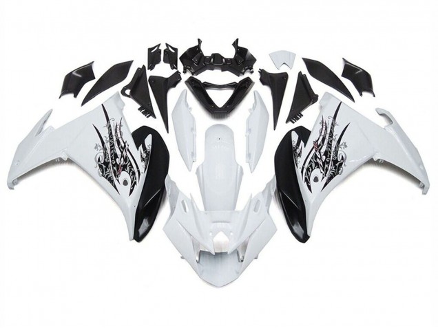 White Black 2009-2015 Yamaha FZ6R Motorcycle Fairings