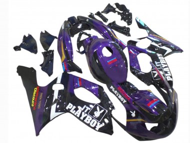 Dark Purple Black White Rizoma Playboy 1996-2007 Yamaha YZF600R Thundercat Motorcycle Fairings