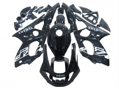 Glossy Black White 1996-2007 Yamaha YZF600R Thundercat Motorcycle Fairings