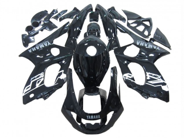 Glossy Black White 1996-2007 Yamaha YZF600R Thundercat Motorcycle Fairings
