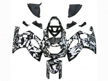 Black White Grey Camouflage 1996-2007 Yamaha YZF600R Thundercat Motorcycle Fairings