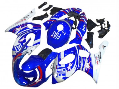 Blue White Silver Red Fiat Motul 1996-2007 Yamaha YZF600R Thundercat Motorcycle Fairings