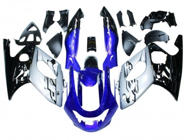 Blue Silver Black 1996-2007 Yamaha YZF600R Thundercat Motorcycle Fairings