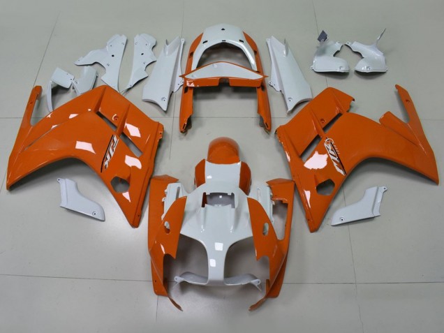 Orange White 2001-2006 Yamaha FJR1300 Motorcycle Fairings