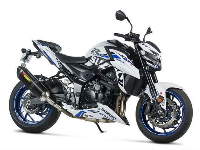 White Blue Ecstar 2017-2022 Suzuki GSX-S 750 Motorcycle Fairings