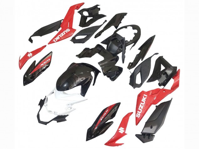 Red White 2017-2022 Suzuki GSX-S 750 Motorcycle Fairings